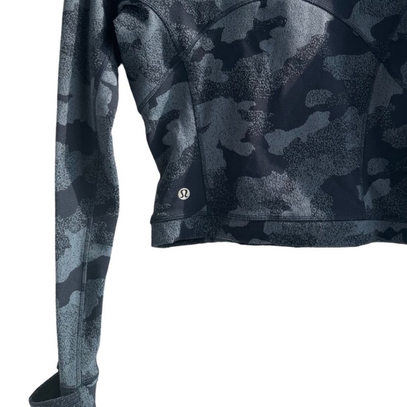 Lululemon Heritage Speckle Camo Cropped Half-Zip with Reflect - Size 4 - Picture 7 of 13